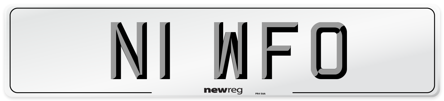 N1 WFO Number Plate from New Reg
